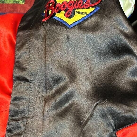 Vtg Boogies Diner Los Angeles Reversible Bomber Jacket L - Picture 8 of 12